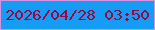 文字の大きさ：3、枠の色：d393e3、背景の色：159cf4、文字の色：9b0641 無料ブログパーツのブログ時計