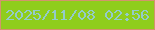 文字の大きさ：3、枠の色：d3946c、背景の色：8fcd1c、文字の色：93cbcb 無料ブログパーツのブログ時計