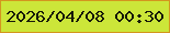 文字の大きさ：2、枠の色：d3961f、背景の色：cce639、文字の色：171a09 無料ブログパーツのブログ時計