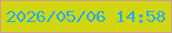 文字の大きさ：4、枠の色：d39997、背景の色：d0d70e、文字の色：24acf4 無料ブログパーツのブログ時計