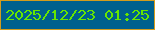 文字の大きさ：2、枠の色：d39c1d、背景の色：00608d、文字の色：66e600 無料ブログパーツのブログ時計