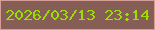 文字の大きさ：5、枠の色：d39e95、背景の色：875e56、文字の色：99df02 無料ブログパーツのブログ時計