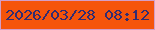 文字の大きさ：4、枠の色：d39ec7、背景の色：f5540b、文字の色：322c71 無料ブログパーツのブログ時計
