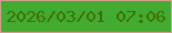 文字の大きさ：3、枠の色：d39f8c、背景の色：43ab31、文字の色：3c7101 無料ブログパーツのブログ時計