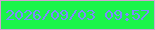 文字の大きさ：1、枠の色：d3a1d2、背景の色：1bf44a、文字の色：7c8afd 無料ブログパーツのブログ時計