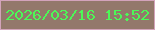 文字の大きさ：4、枠の色：d3a3bb、背景の色：93786b、文字の色：4cf857 無料ブログパーツのブログ時計