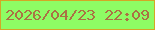 文字の大きさ：4、枠の色：d3a725、背景の色：8efc64、文字の色：aa7244 無料ブログパーツのブログ時計