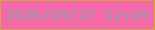 文字の大きさ：3、枠の色：d3a73a、背景の色：f569a8、文字の色：969daa 無料ブログパーツのブログ時計