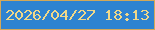 文字の大きさ：3、枠の色：d3a859、背景の色：2e83d1、文字の色：f0d889 無料ブログパーツのブログ時計