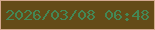 文字の大きさ：1、枠の色：d3a88f、背景の色：644b17、文字の色：448755 無料ブログパーツのブログ時計