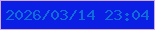 文字の大きさ：2、枠の色：d3a9e5、背景の色：0b1ee4、文字の色：0f6cd9 無料ブログパーツのブログ時計