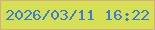 文字の大きさ：1、枠の色：d3ad85、背景の色：d5e054、文字の色：3c7cd8 無料ブログパーツのブログ時計