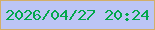 文字の大きさ：4、枠の色：d3ae6a、背景の色：bcc5f6、文字の色：02a74c 無料ブログパーツのブログ時計