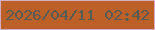 文字の大きさ：5、枠の色：d3aec4、背景の色：bd6027、文字の色：545c58 無料ブログパーツのブログ時計