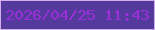 文字の大きさ：4、枠の色：d3afea、背景の色：553a9d、文字の色：9b30db 無料ブログパーツのブログ時計