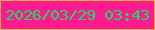 文字の大きさ：1、枠の色：d3b036、背景の色：fb1a8f、文字の色：17e060 無料ブログパーツのブログ時計