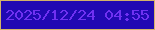 文字の大きさ：4、枠の色：d3b369、背景の色：2109b3、文字の色：7031f2 無料ブログパーツのブログ時計