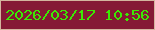 文字の大きさ：2、枠の色：d3b59e、背景の色：851935、文字の色：3be903 無料ブログパーツのブログ時計