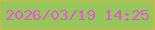 文字の大きさ：5、枠の色：d3b644、背景の色：96c75a、文字の色：e756d5 無料ブログパーツのブログ時計