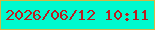 文字の大きさ：5、枠の色：d3b743、背景の色：00face、文字の色：bd1c1f 無料ブログパーツのブログ時計
