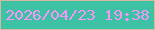 文字の大きさ：2、枠の色：d3b8a2、背景の色：3dc2a5、文字の色：f797f5 無料ブログパーツのブログ時計