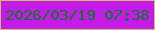 文字の大きさ：3、枠の色：d3b96a、背景の色：c41be8、文字の色：0b7827 無料ブログパーツのブログ時計