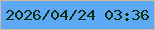 文字の大きさ：3、枠の色：d3ba9a、背景の色：5da8f7、文字の色：082d0b 無料ブログパーツのブログ時計
