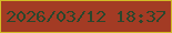 文字の大きさ：5、枠の色：d3bb27、背景の色：a33b24、文字の色：2a462c 無料ブログパーツのブログ時計