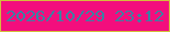 文字の大きさ：2、枠の色：d3bd3c、背景の色：f30e7d、文字の色：3c81a2 無料ブログパーツのブログ時計