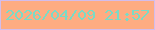文字の大きさ：1、枠の色：d3bdec、背景の色：feac82、文字の色：7adbc6 無料ブログパーツのブログ時計