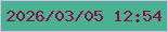 文字の大きさ：1、枠の色：d3bfed、背景の色：4ab291、文字の色：861044 無料ブログパーツのブログ時計