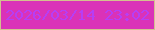 文字の大きさ：4、枠の色：d3c08f、背景の色：da32b8、文字の色：b63ef5 無料ブログパーツのブログ時計