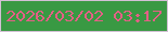 文字の大きさ：1、枠の色：d3c0d5、背景の色：399943、文字の色：e36086 無料ブログパーツのブログ時計