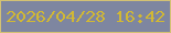 文字の大きさ：1、枠の色：d3c173、背景の色：7e86a0、文字の色：d1b834 無料ブログパーツのブログ時計