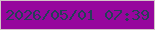 文字の大きさ：3、枠の色：d3c4c8、背景の色：96069d、文字の色：253f57 無料ブログパーツのブログ時計