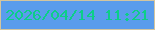文字の大きさ：4、枠の色：d3c59f、背景の色：5a9cec、文字の色：0cce88 無料ブログパーツのブログ時計