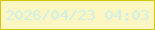 文字の大きさ：2、枠の色：d3c60c、背景の色：fcf6c2、文字の色：ceefe6 無料ブログパーツのブログ時計