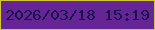 文字の大きさ：2、枠の色：d3c833、背景の色：652596、文字の色：1a1549 無料ブログパーツのブログ時計