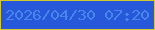 文字の大きさ：1、枠の色：d3ca29、背景の色：2858da、文字の色：4786ed 無料ブログパーツのブログ時計