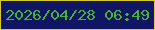文字の大きさ：4、枠の色：d3ca32、背景の色：111664、文字の色：46b136 無料ブログパーツのブログ時計