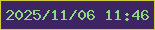 文字の大きさ：1、枠の色：d3cc39、背景の色：3e2462、文字の色：8bdc80 無料ブログパーツのブログ時計
