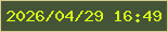 文字の大きさ：3、枠の色：d3cd92、背景の色：455336、文字の色：d5fd18 無料ブログパーツのブログ時計