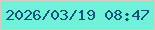 文字の大きさ：4、枠の色：d3cdc1、背景の色：71f0da、文字の色：18537a 無料ブログパーツのブログ時計