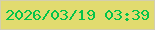 文字の大きさ：3、枠の色：d3ceae、背景の色：e1db6f、文字の色：04c44a 無料ブログパーツのブログ時計