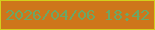 文字の大きさ：2、枠の色：d3cf1d、背景の色：ce761b、文字の色：6ca766 無料ブログパーツのブログ時計