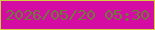 文字の大きさ：3、枠の色：d3d040、背景の色：d50ca3、文字の色：6e7a38 無料ブログパーツのブログ時計