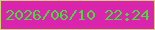 文字の大きさ：1、枠の色：d3d07b、背景の色：da24ae、文字の色：49d93b 無料ブログパーツのブログ時計