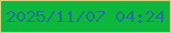 文字の大きさ：5、枠の色：d3d081、背景の色：0cb73c、文字の色：20778c 無料ブログパーツのブログ時計