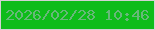 文字の大きさ：4、枠の色：d3d2d3、背景の色：0ebc1a、文字の色：67b879 無料ブログパーツのブログ時計