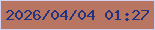 文字の大きさ：4、枠の色：d3d2f0、背景の色：b87561、文字の色：22337f 無料ブログパーツのブログ時計